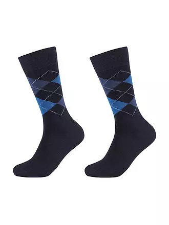 CAMANO | Herren Socken 2er Pkg ARGYLE infinity | blau