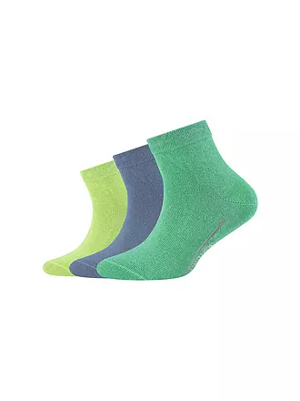 CAMANO | Jungen Sneakersocken 3er Pkg QUARTER katydid | weiss