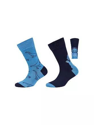 CAMANO | Jungen Socken 2er Pkg. fog melange | blau
