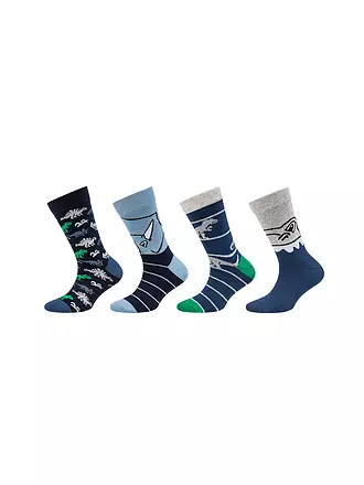 CAMANO | Jungen Socken 4er Pkg fog melange | grau