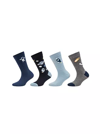 CAMANO | Jungen Socken 4er Pkg fog melange | grau
