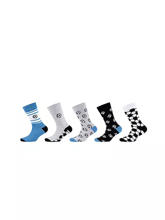 CAMANO | Jungen Socken 5er Pkg. paris blue | schwarz