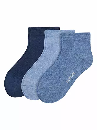 CAMANO | Kinder-Socken 3-er Pkg. ice blue melang | grün