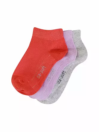 CAMANO | Kinder-Socken 3-er Pkg. ice blue melang | lila