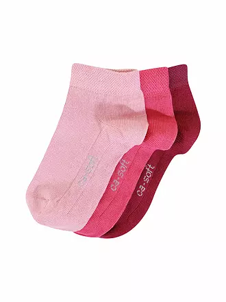 CAMANO | Kinder-Socken 3-er Pkg. ice blue melang | rosa