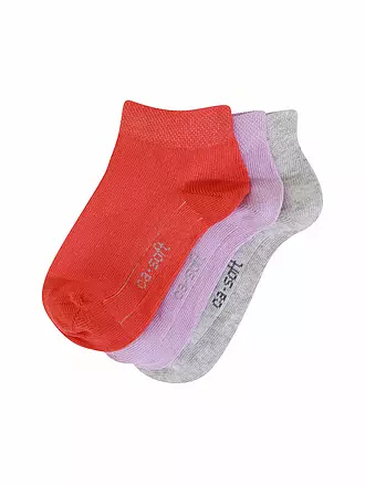 CAMANO | Kinder-Socken 3-er Pkg. lilac petal | grün