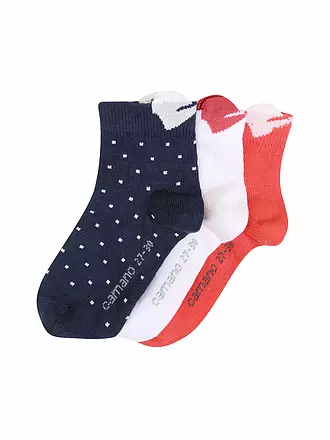 CAMANO | Mädchen Sneakersocken 3er Pkg fog melange | blau