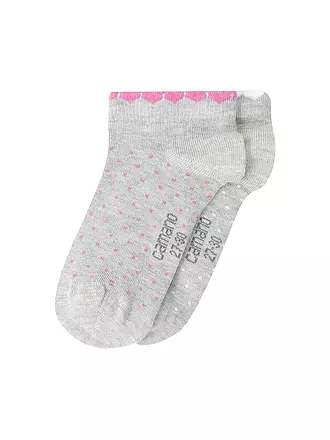 CAMANO | Mädchen Socken 2er Pkg fog melange | pink