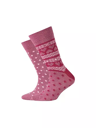 CAMANO | Mädchen Socken 2er Pkg. rose wine | blau