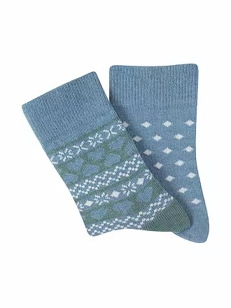 CAMANO | Mädchen Socken 2er Pkg. rose wine | blau