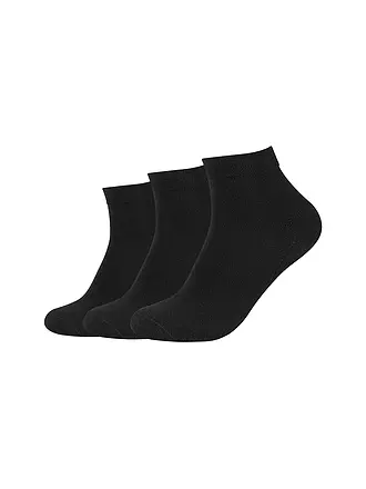 CAMANO | Sneaker Socken 3-er Pkg black | schwarz