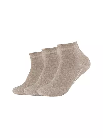 CAMANO | Sneaker Socken 3-er Pkg white | beige