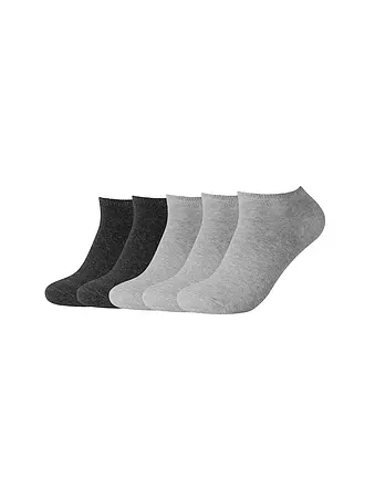 CAMANO | Sneaker Socken 5er Pkg light grey melange | schwarz