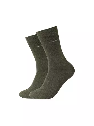 CAMANO | Socken 2er Pkg weiss | olive