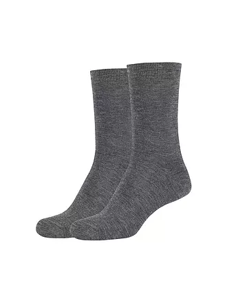 CAMANO | Socken 2er Pkg. SILKY stone melange | grau