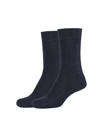 CAMANO | Socken Silky 2er Pkg black | blau