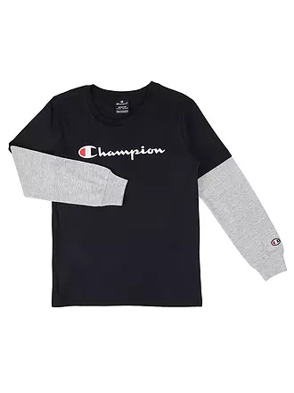 CHAMPION | Jungen Langarmshirt | dunkelgrün
