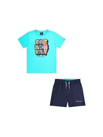 CHAMPION | Jungen Set T-Shirt und Shorts | dunkelblau