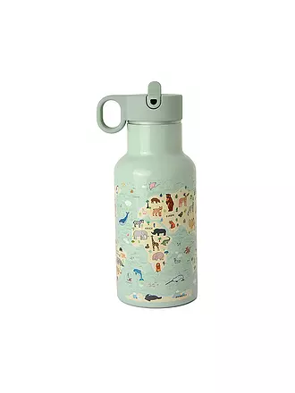 CHIC.MIC | Thermosflasche bioloco sky kids 350ml Animal Map | blau