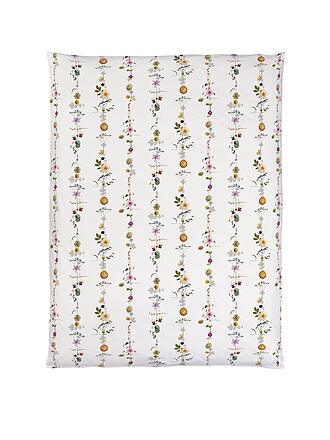 CHRISTIAN FISCHBACHER | Satin Deckenbezug 140x200cm Florentine Weiss/Blüten | bunt