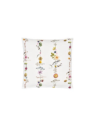 CHRISTIAN FISCHBACHER | Satin Kissenbezug 70x90cm Florentine Weiss/Blüten | bunt