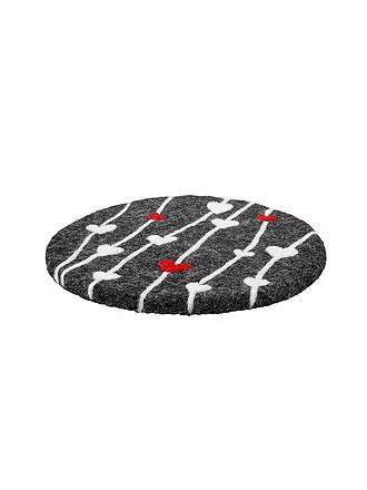CILIO | Topfuntersetzer LANA CUORE rund Schwarz / Bunt | schwarz