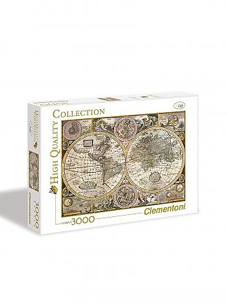 CLEMENTONI | Puzzle - Alte Karte 3000 Teile | keine Farbe