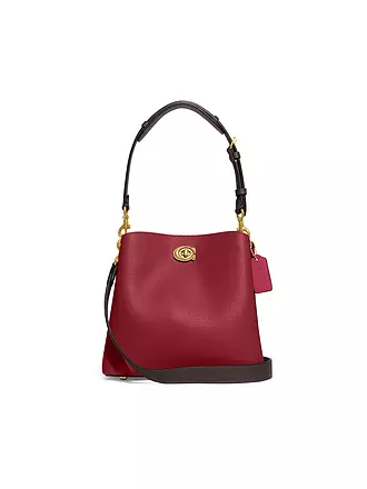 COACH | Ledertasche - Bucket Bag WILLOW | rot