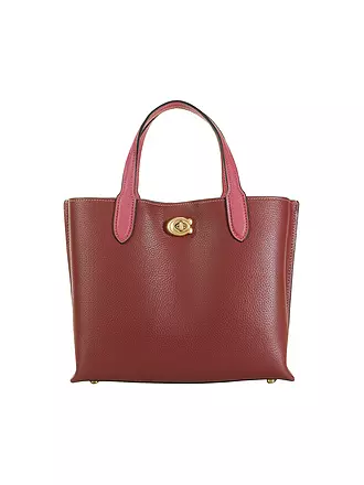 COACH | Ledertasche - Mini Bag WILLOW TOTE 24 | dunkelrot