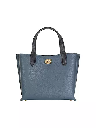 COACH | Ledertasche - Mini Tote Bag WILLOW TOTE 24 | dunkelblau