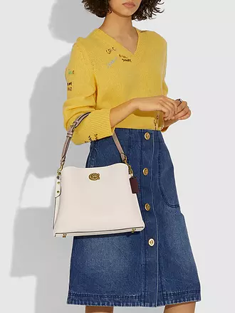 COACH | Ledertasche - Umhängetasche WILLOW | creme
