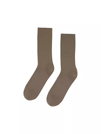 COLORFUL STANDARD | Socken warm taupe | dunkelblau