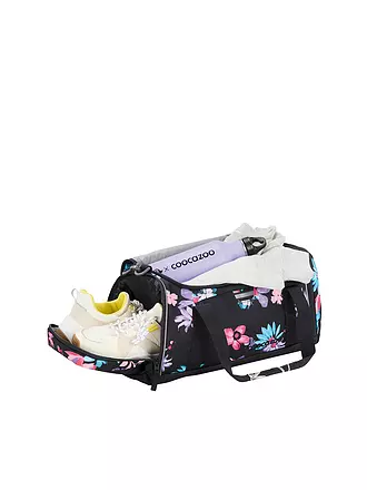 COOCAZOO | Sporttasche Floral Artnight | schwarz