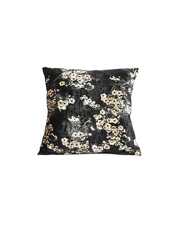 COUNTRYFIELD | Kissen Carola L gefüllt 50x50cm Blumen Schwarz | schwarz