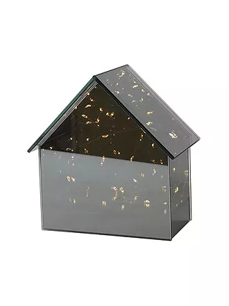 COUNTRYFIELD | Spiegelbox Haus ELITE M LED-Timer 17x10x17cm Gold | silber