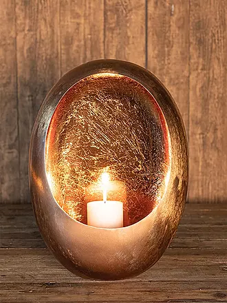 COUNTRYFIELD | Teelichthalter EGGY Medium 11x21x29cm Kupfer | kupfer