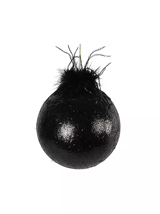 COUNTRYFIELD | Weihnachtskugel FANCY Medium 10cm Schwarz | schwarz