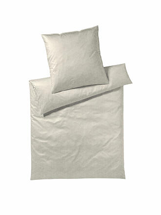 COVERED | Perkal Bettwäsche Solid 70x90cm / 140x200cm Mint | beige
