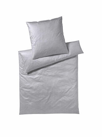 COVERED | Perkal Bettwäsche Solid 70x90cm / 140x200cm Mint | silber