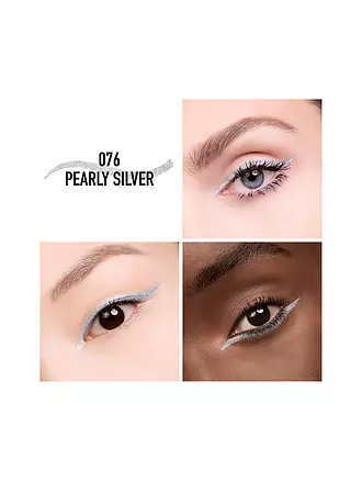 DIOR | Diorshow Stylo Wasserfester Eyeliner (076 Pearly Silver) | dunkelgrün