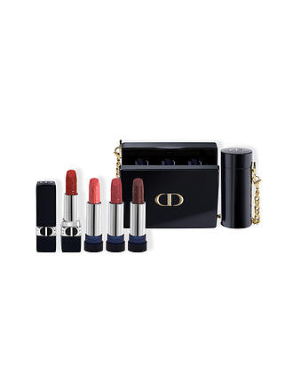DIOR | Geschenkset - Rouge Dior Minaudière - Lippenstift-Etui – Kollektion von 4 Lippenstiften | rot