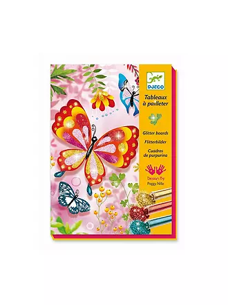 DJECO | Bastel-Set - Flitterbilder - Glitter Butterflies | keine Farbe