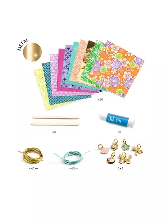DJECO | Papierperlen und Armbänder zum Erstellen - Stilvoll Gold | keine Farbe