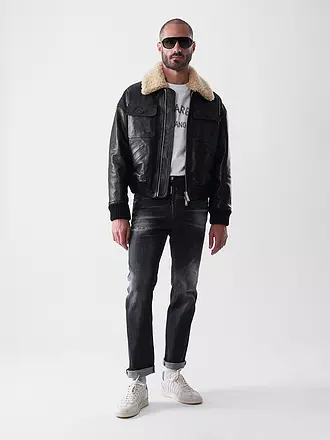 DSQUARED2 | Lederjacke AVIATOR | schwarz