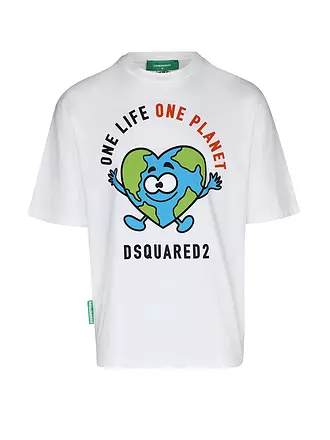 DSQUARED2 | T-Shirt BUDDY EARTH | weiss