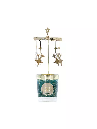 DURANCE | Weihnachts Duftkerze 75g mit Karussell Spritzgebäck | dunkelgrün