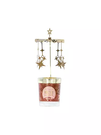 DURANCE | Weihnachts Duftkerze 75g mit Karussell Spritzgebäck | dunkelgrün