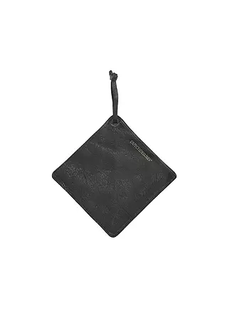 DUTCH DE LUXE | Leder Topflappen 20x20cm Vintage Grey | braun