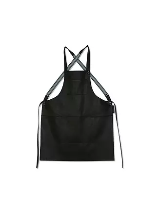 DUTCH DE LUXE | Lederschürze Suspender Classic Schwarz | schwarz