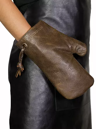 DUTCH DE LUXE | Ofenhandschuh Vintage Brown | grau